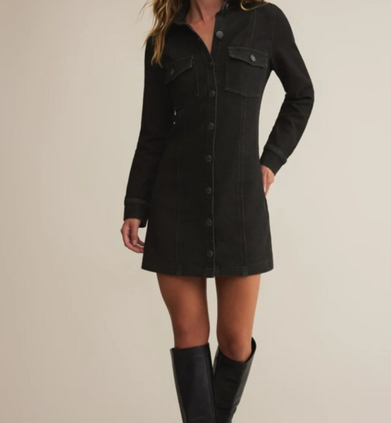 Z SUPPLY CANDACE KNIT DENIM DRESS