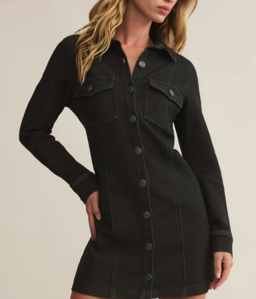 Z SUPPLY CANDACE KNIT DENIM DRESS