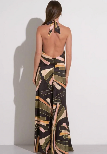 Elan Tulum Halter Backless Maxi Dress