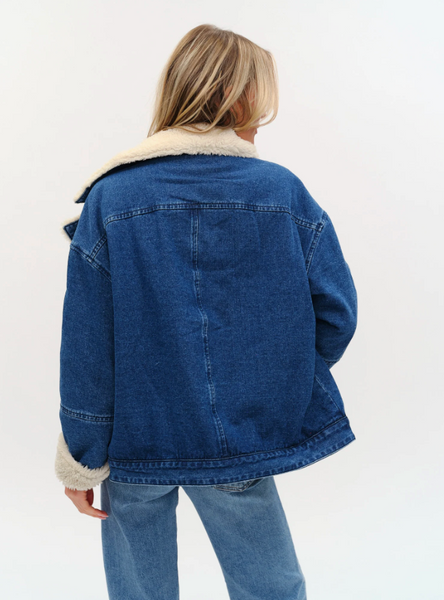 Six Fifty Williston Faux Fur Denim Jacket
