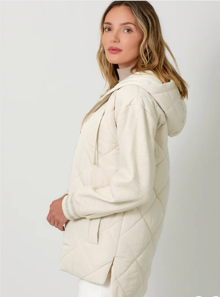 Mystree Mixed Sleeve Puffer Jacket
