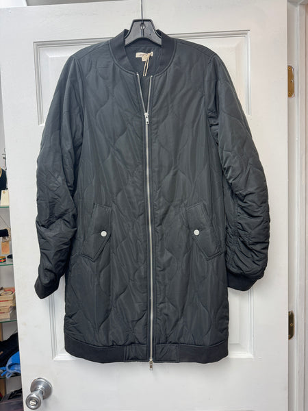 MYSTREE QUILTED LONG BOMBER JACKET