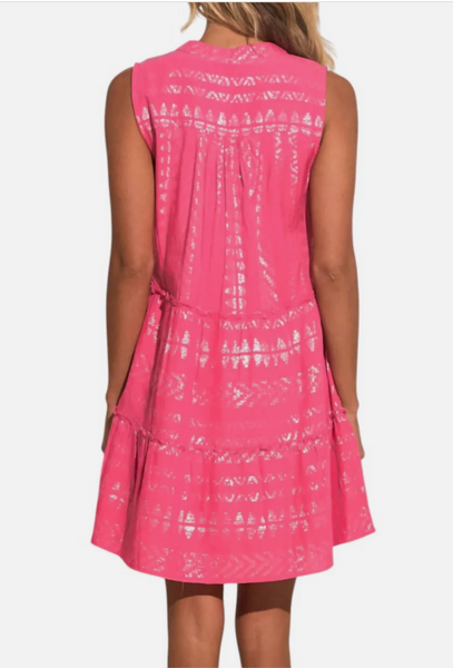 ELAN SLEEVELESS ARROW PRINT DRESS