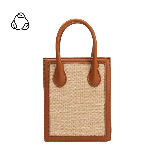 Melie Bianco Roberta Straw Small Tote Bag