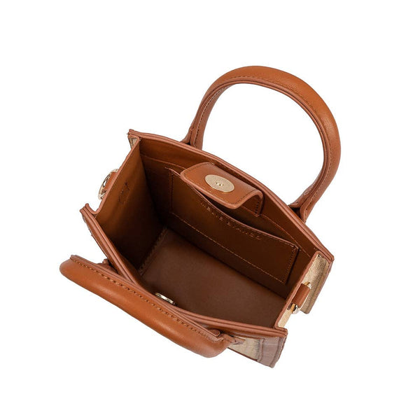 Melie Bianco Roberta Straw Small Tote Bag