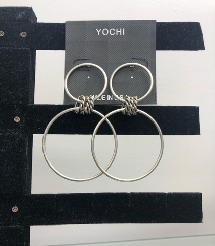YOCHI DOUBLE CIRCLE EARRINGS